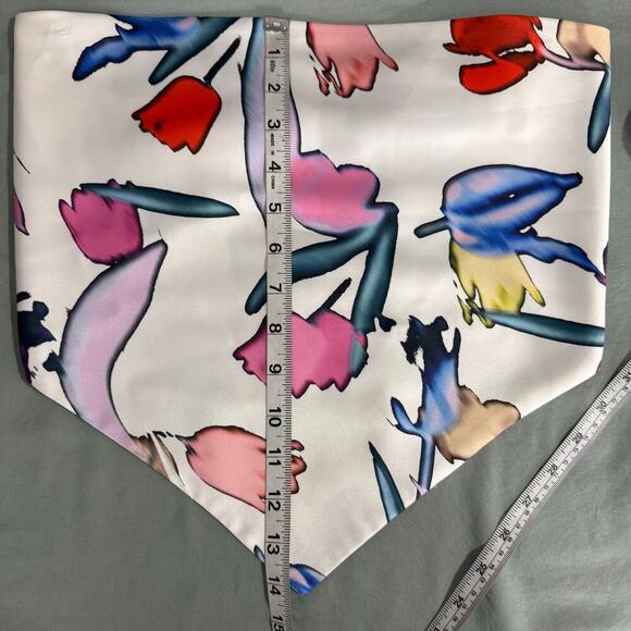 New Rotate Birger Christensen Bandana 4 / S Satin Strapless Handkerchief - Picture 6 of 7